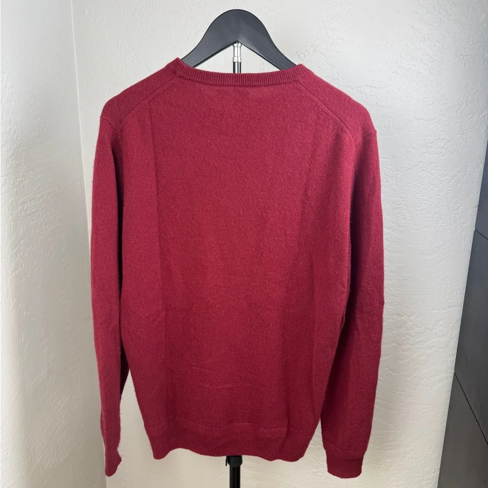 J. Crew 100% Cashmere Crewneck Sweater Burgundy Red Unisex Size L